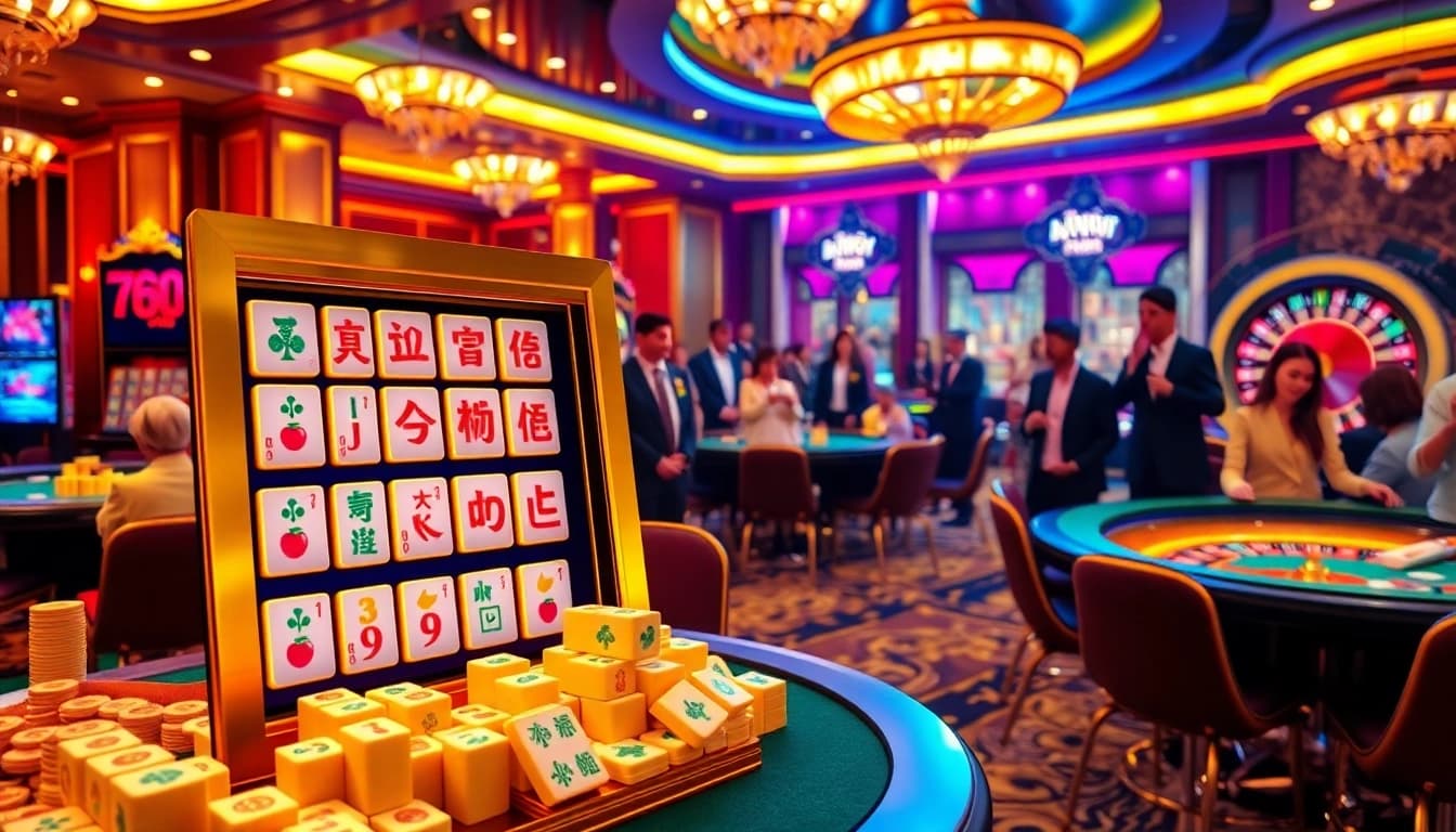 Experience the thrill of winning with the Mahjong slot demo in a vibrant casino atmosphere.