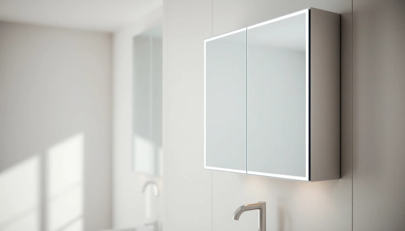 sonni Spiegelschrank mit modernem LED-Design und eleganter Oberfläche im Badezimmer