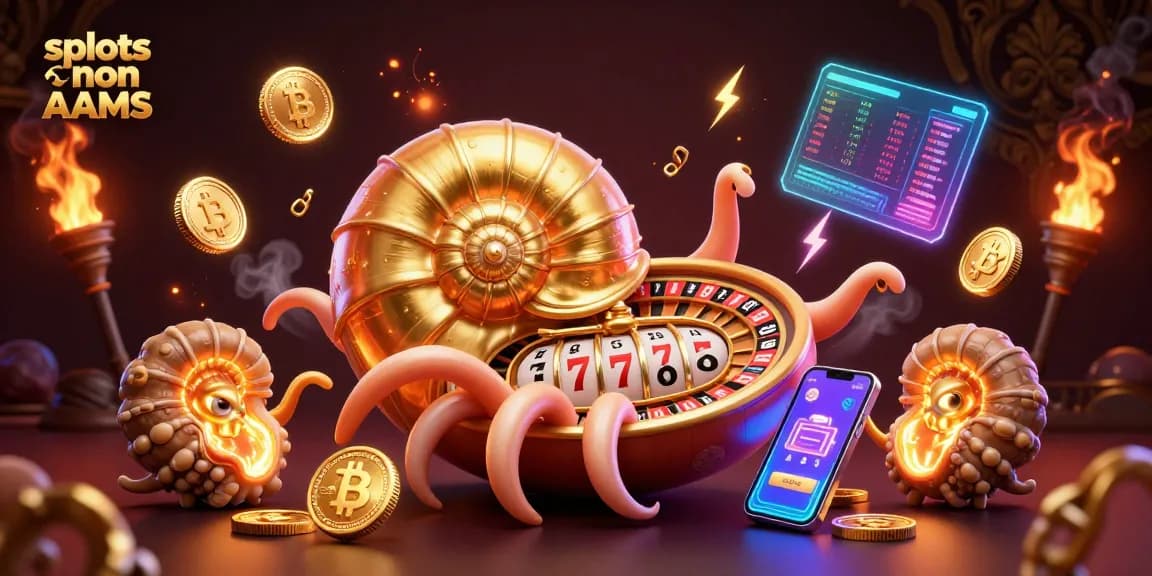 Gioca a slot non AAMS con un nautilus gigante e dettagli dorati in un casinò 3D