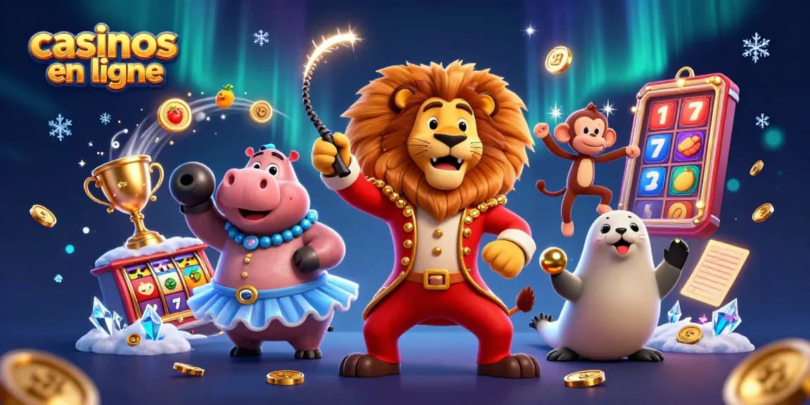 Jouez à des casinos en ligne avec cette illustration dynamique d'animation ludique.
