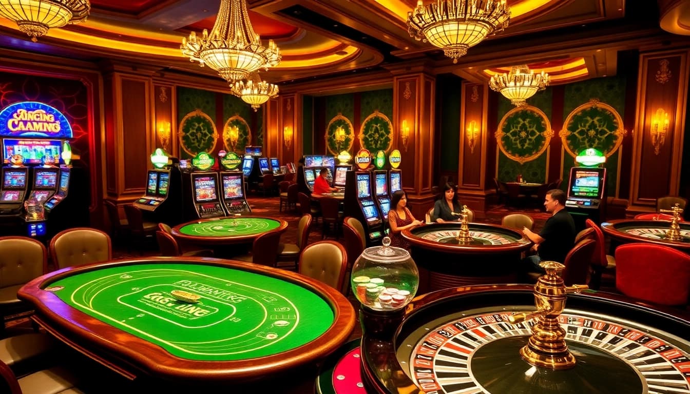 Experience thrilling gameplay with RTP Pragmatic Play in a luxurious casino setting.