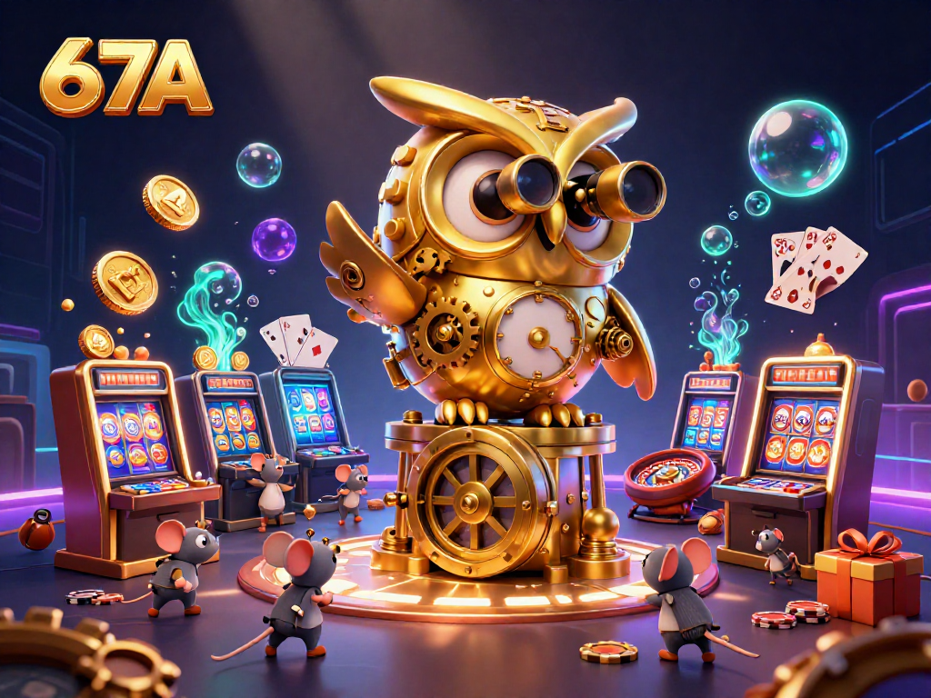 Aposte em 67A com um visual atraente de jogos de cassino e uma coruja de ouro