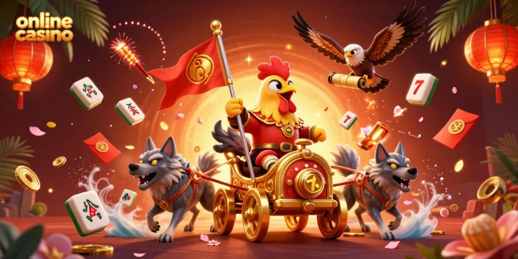 Engage with the dynamic world of online casino games featuring vibrant characters and elements.