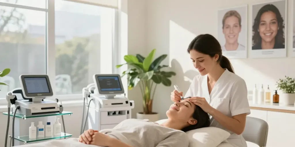 Augenringe loswerden durch die CCeye® Behandlung in einem modernen Schönheitssalon