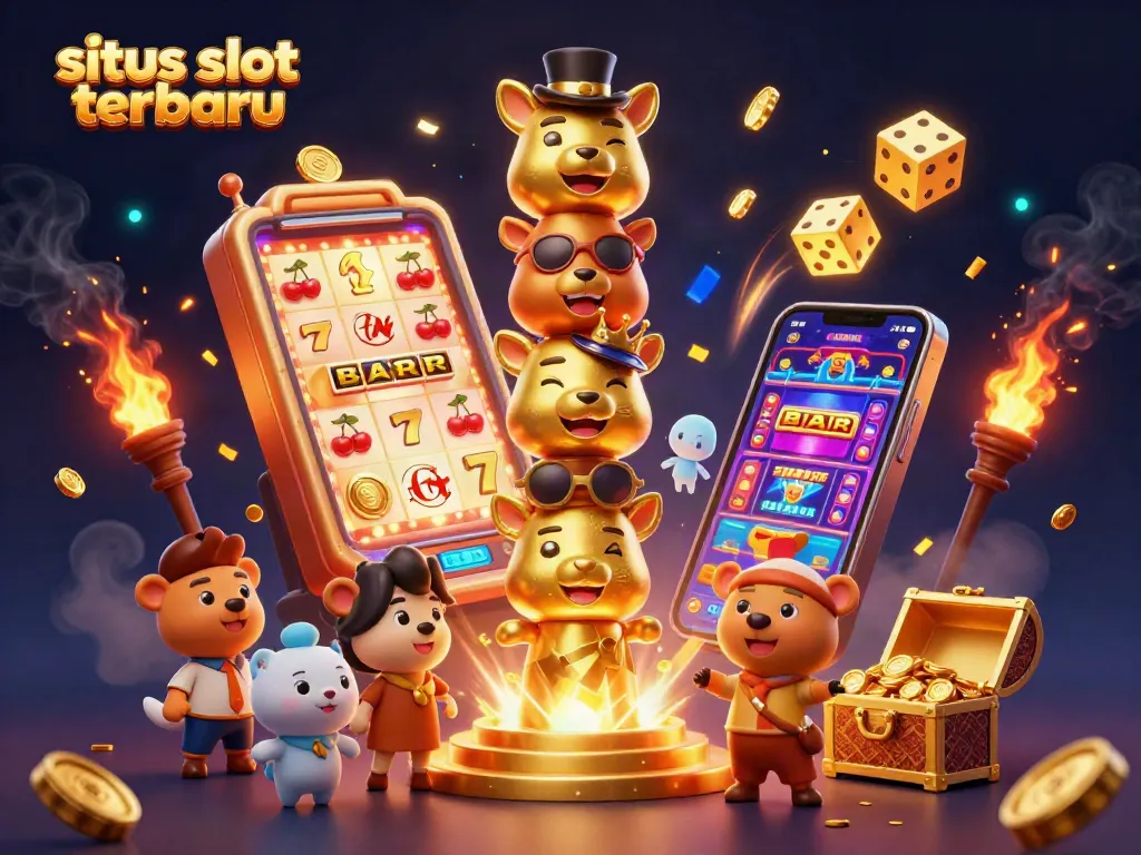 Slot permainan gacor di situs slot terbaru dengan guncangan jackpot dan simbol berkilau.
