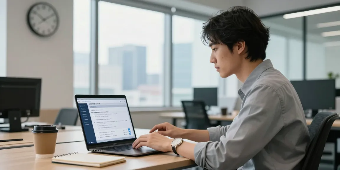 Job alerts displayed on a laptop screen in a modern office, emphasizing career opportunities.