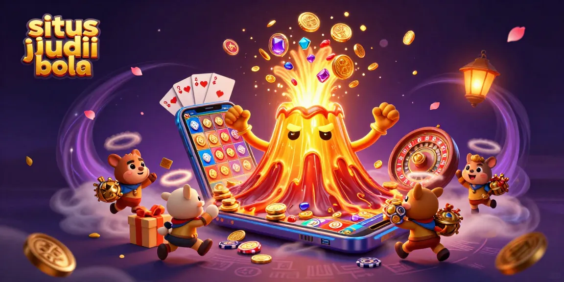 Engage with situs judi bola through this lively and dynamic 3D casino illustration showcasing energetic gaming elements and festive casino atmosphere.