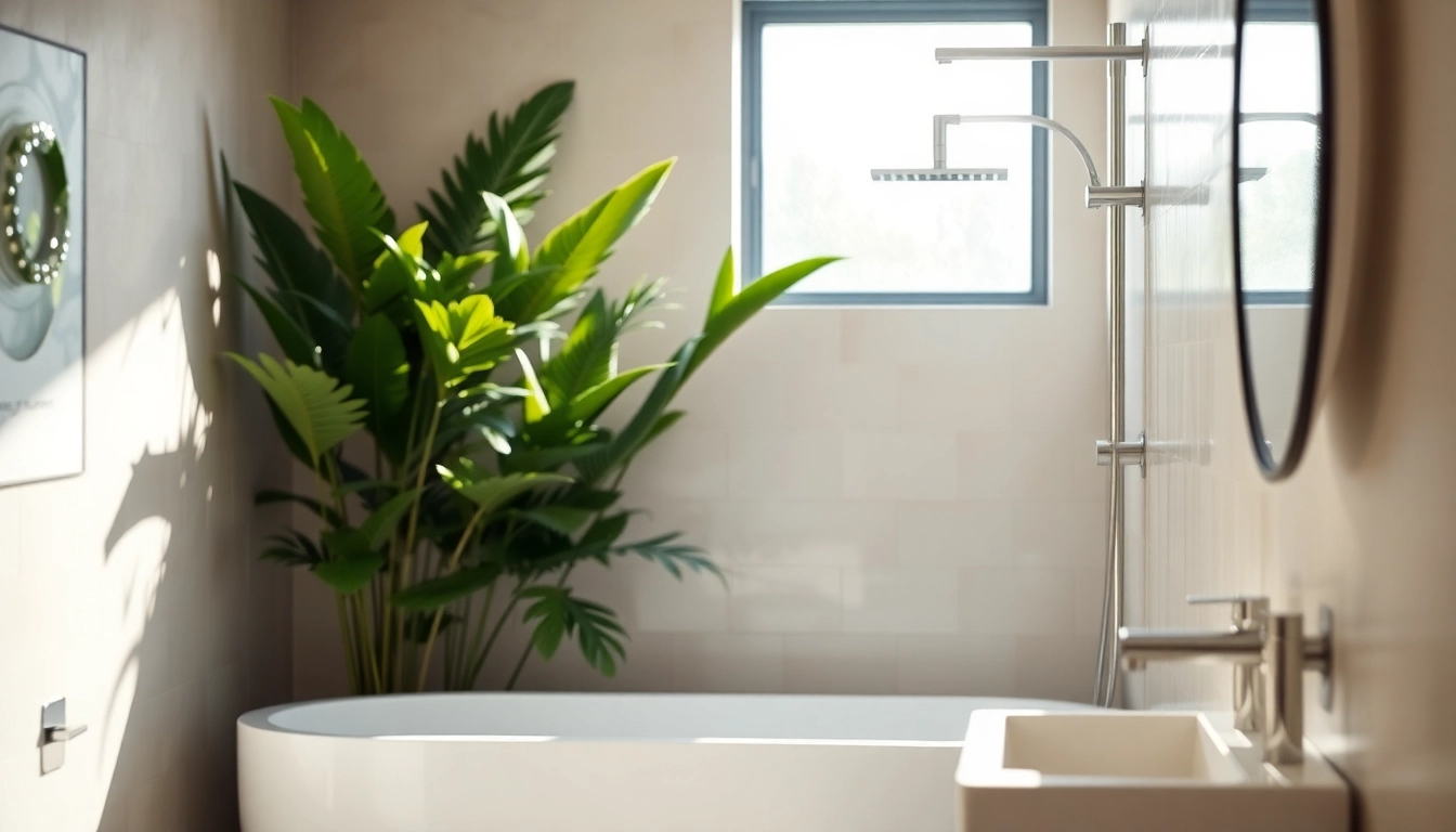 Enhance your space with sunny shower usa inc’s modern bathroom design featuring elegant fixtures.