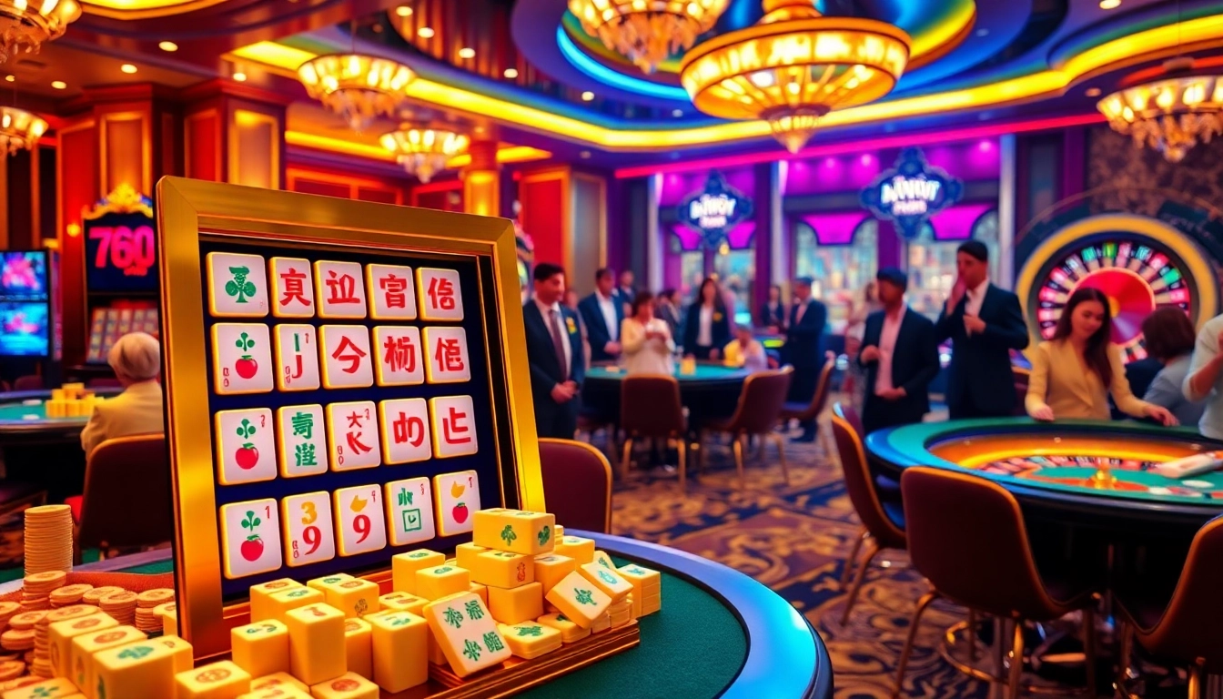 Experience the thrill of winning with the Mahjong slot demo in a vibrant casino atmosphere.
