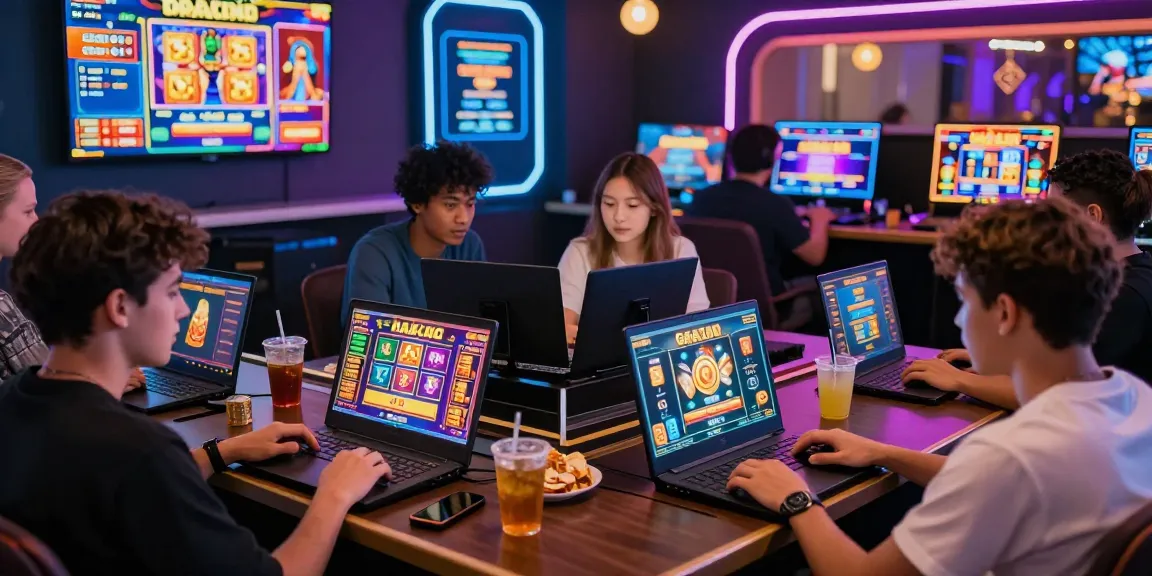Players enjoying slot gacor games online in a vibrant virtual setting with colorful graphics and engaging atmosphere.