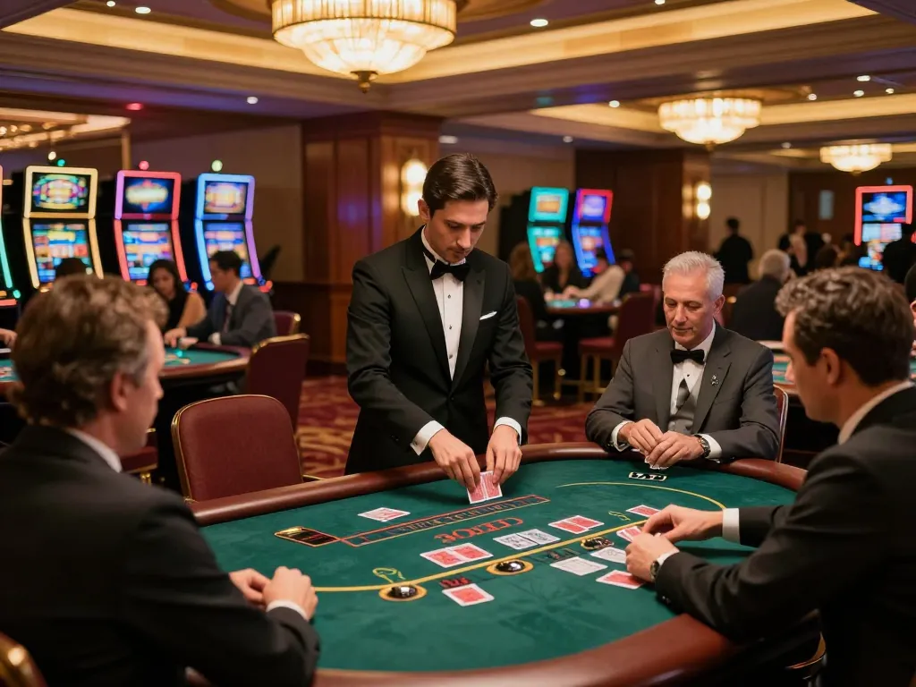 Players enjoying blackjack at QQ88 casino, highlighting strategic gameplay and engaging atmosphere.