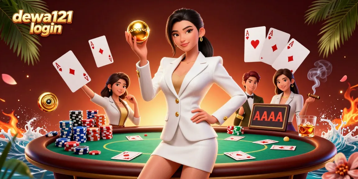 Mainkan slot yang menang dengan login DEWA121 di ilustrasi kasino yang penuh warna ini menunjukkan keseruan bermain.
