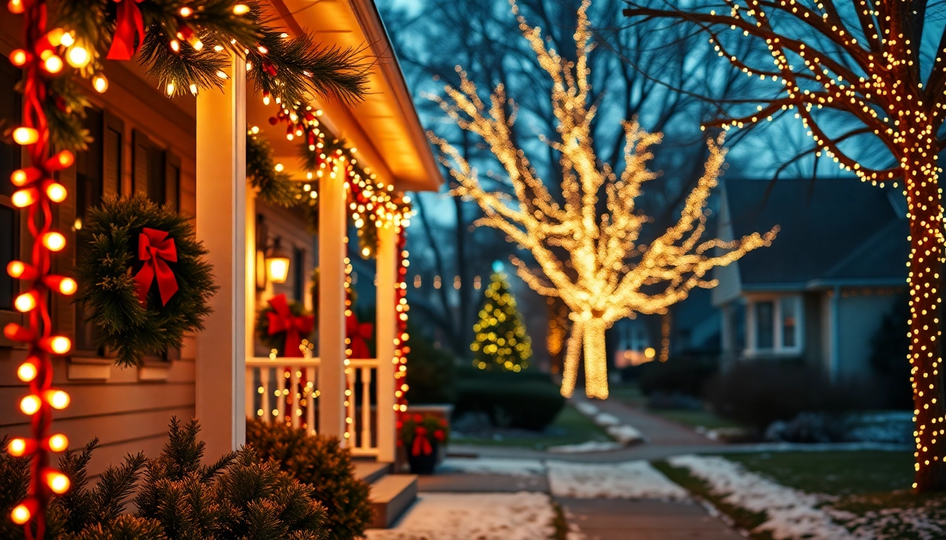 Transform your space with bright holiday lighting that creates a warm festive atmosphere.