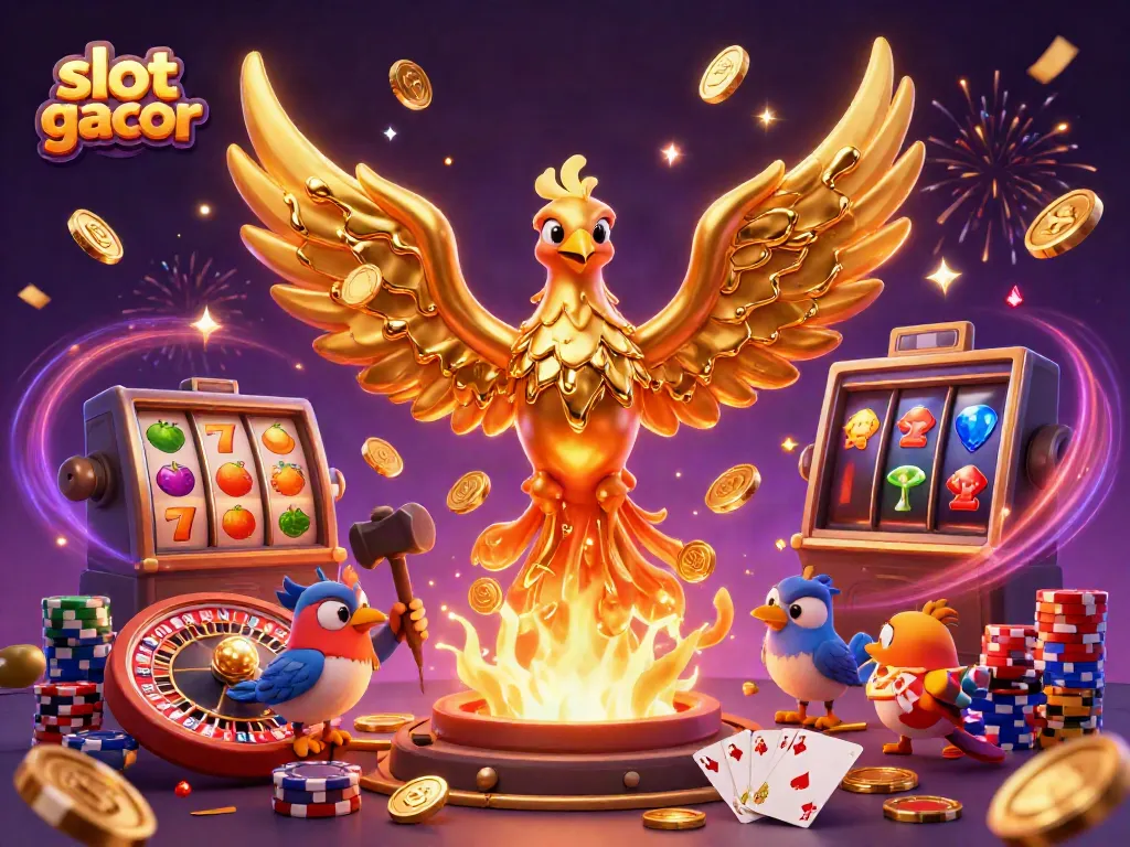 Slot gacor dengan phoenix emas dan petunjuk keberuntungan di kasino online.
