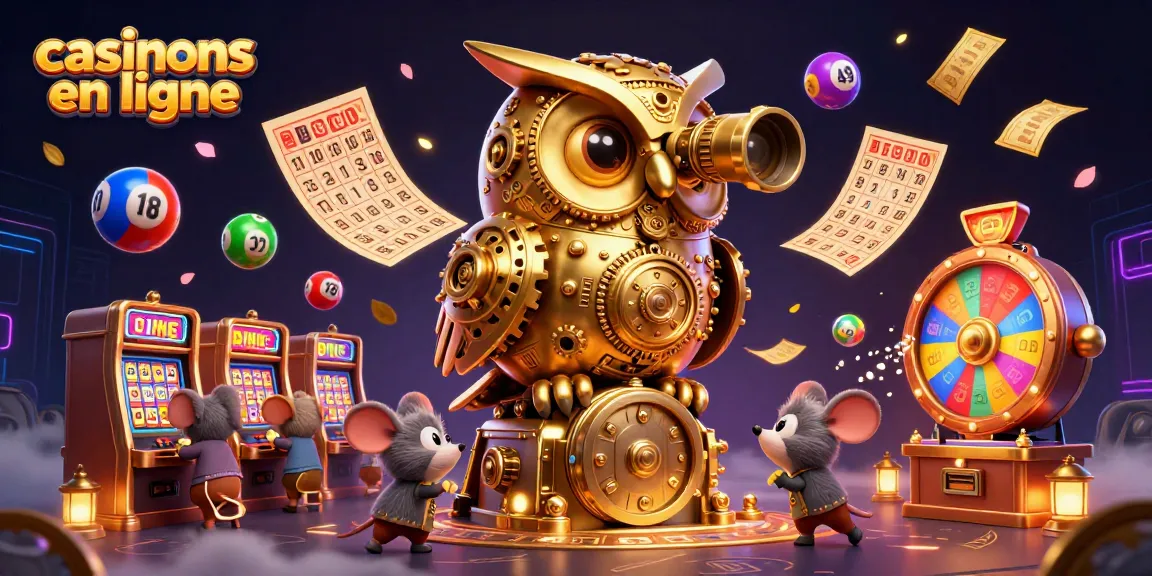 Casinos en ligne : Plongez dans un univers magique avec un hibou doré et des éléments de jeu dynamiques.