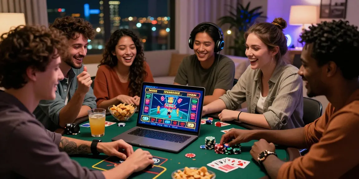 Friends enjoying live games on MBM娛樂 in a cozy setting with vibrant excitement.