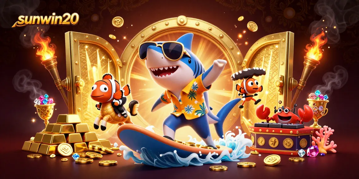 Engage in thrilling gameplay at sunwin20, featuring vibrant characters and an enticing underwater casino theme.