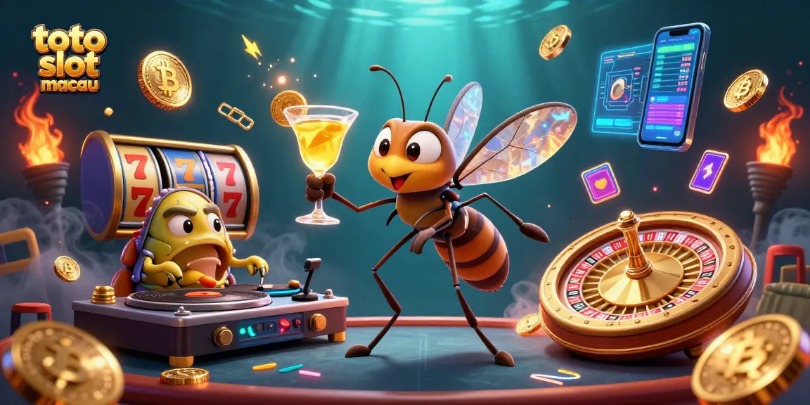 Spin to win at toto slot macau with our exciting 3D casino illustration showcasing a lively gaming environment.