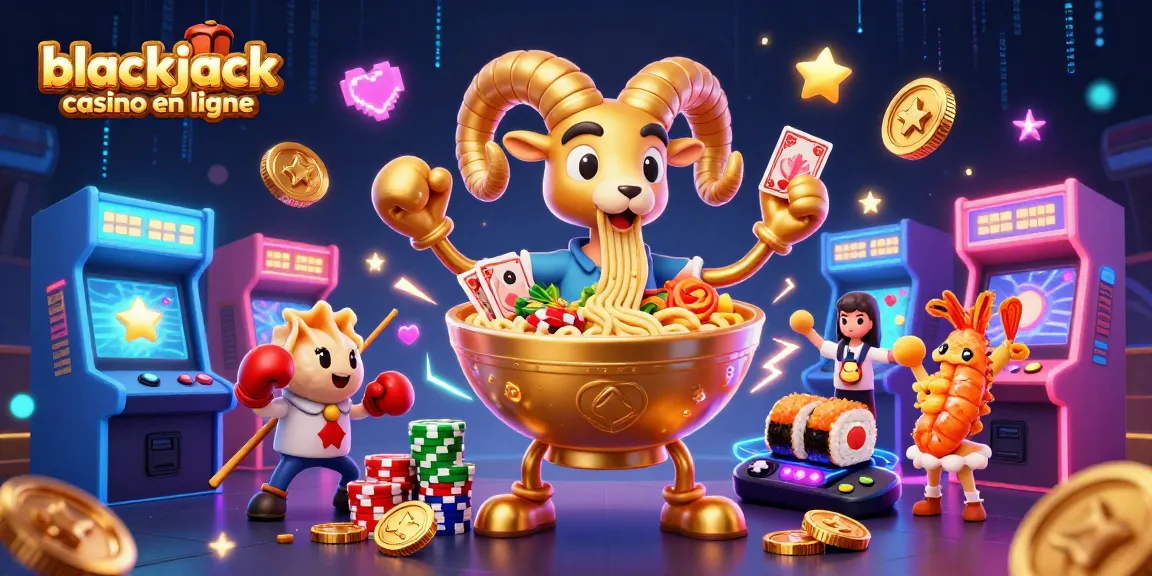 Gagnez au blackjack casino en ligne avec des personnages de casino dynamiques dans un décor vibrant.