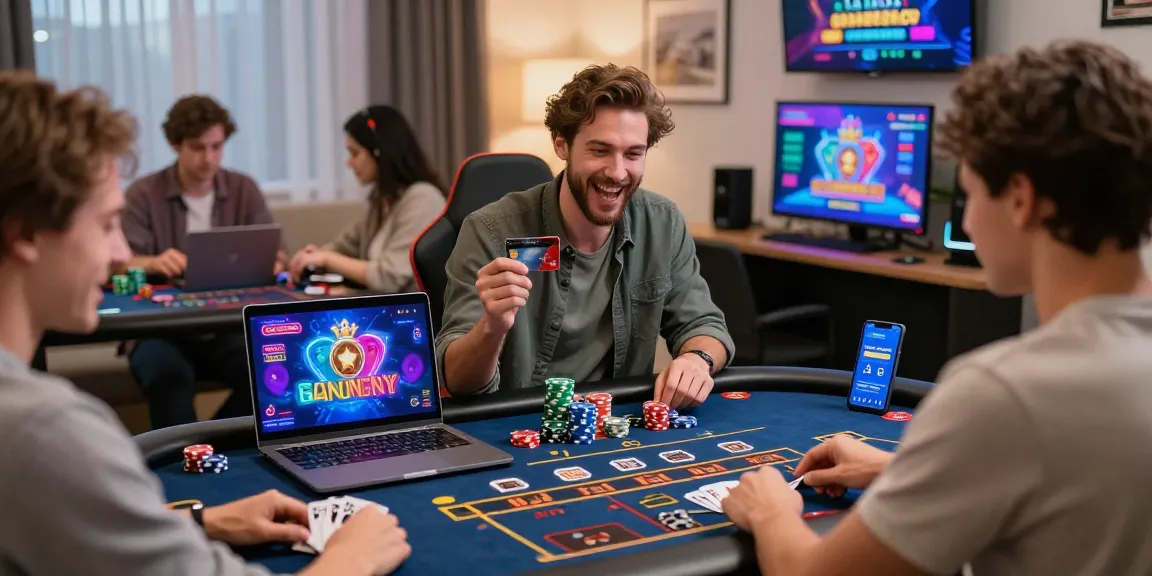 Exciting gaming moment at aisa.org.uk credit card casinos with players enjoying diverse games and celebrating wins.