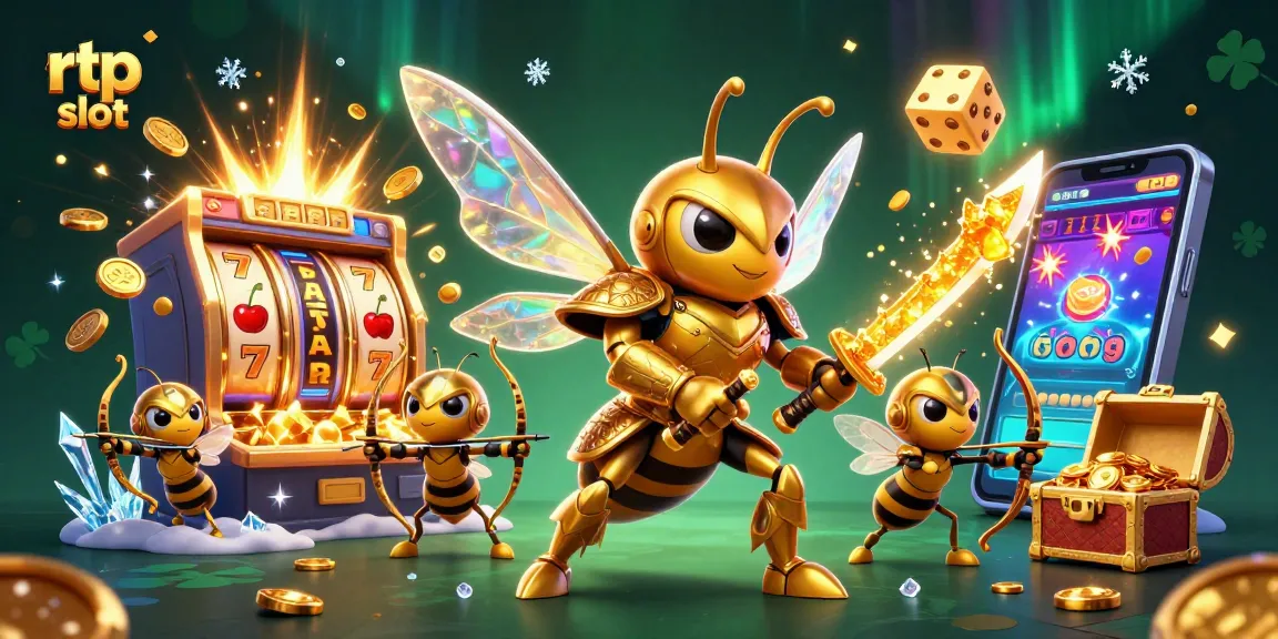 Engage with rtp slot gaming through vibrant 3D illustration featuring jackpots and lively characters.