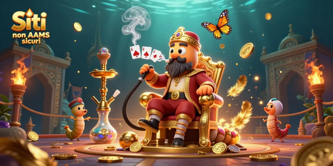 Scopri i Siti non AAMS sicuri mentre il brontoloso brucaliffo funge da maestro del narghilè in un mondo fantastico di divertimento ludico.