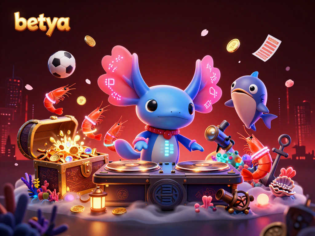 Engage with betya in a vibrant underwater scene filled with sports betting excitement and lively characters.