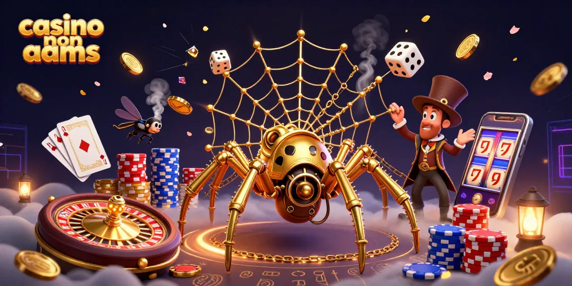 Giocando ai casino non AAMS con un ragno dorato e personaggi di gioco, esplosioni di gemme e monete