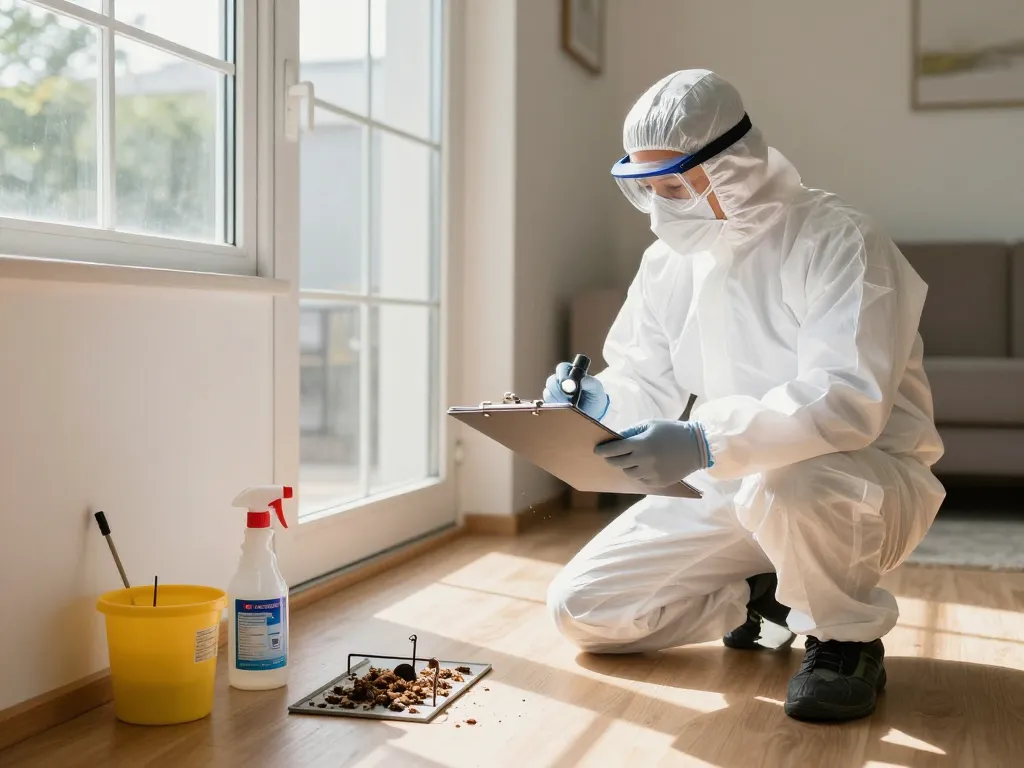 Pest control inspection showcasing expert tools and techniques in action.