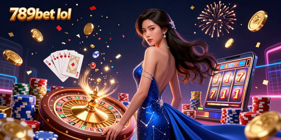Enjoy thrilling games at 789bet lol while celebrating with cascading coins and exciting casino elements.