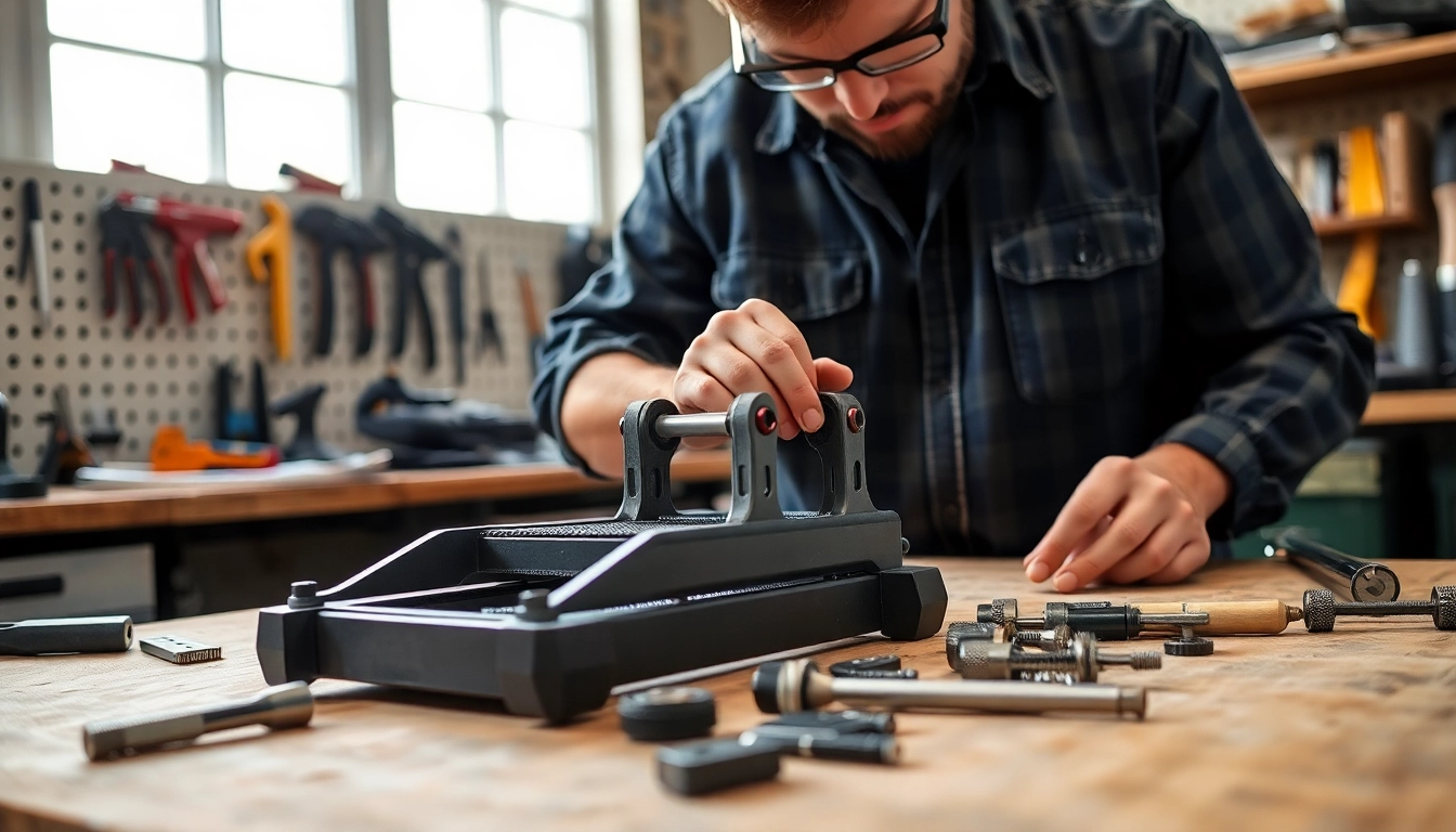 Assembling a pf940v2 jig with precision in a bright workshop.