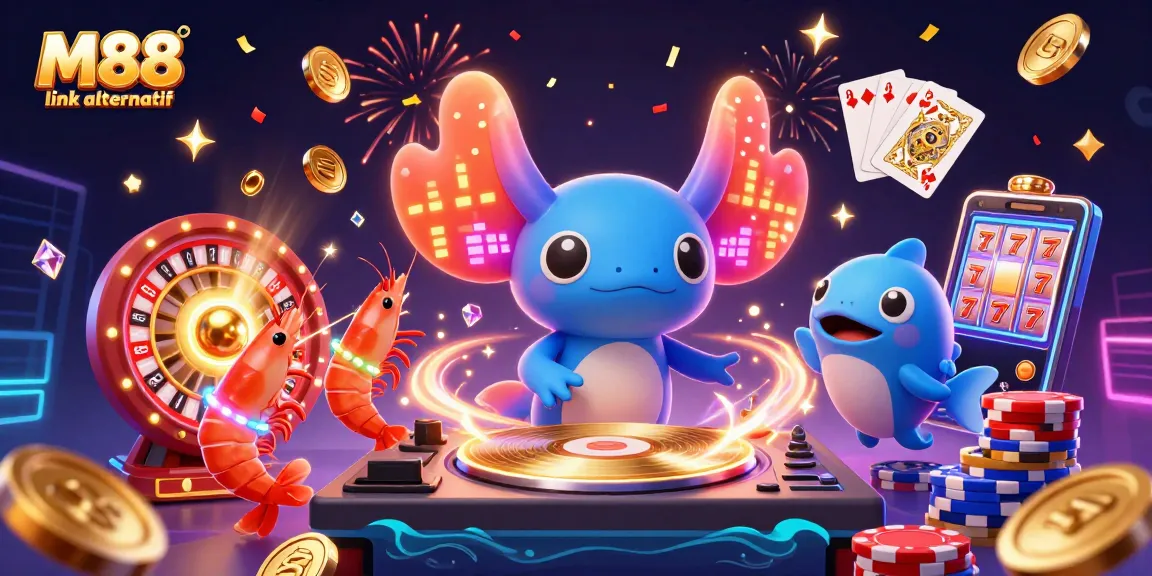 Experience vibrant action in M88 link alternatif with lively characters and dynamic casino elements.