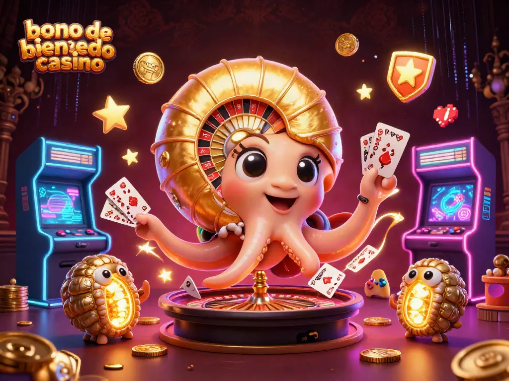 Gana en el bono de bienvenida casino mientras disfrutas de una colorida escena de juego y luz