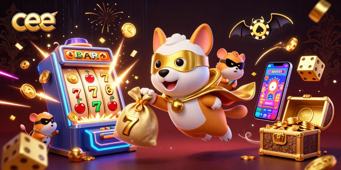 Spin the reels at credit card casinos with cee's superhero dog and hamster amid a jackpot explosion.