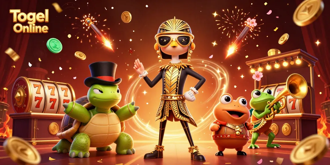 Experience the excitement of Togel Online with vibrant casino elements and mystical characters.