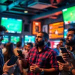 Engaged audience participating in sports betting in India during live sports events.