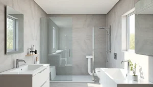 Aménagez votre salle de bain avec paroi de douche sirhona moderne et élégante.