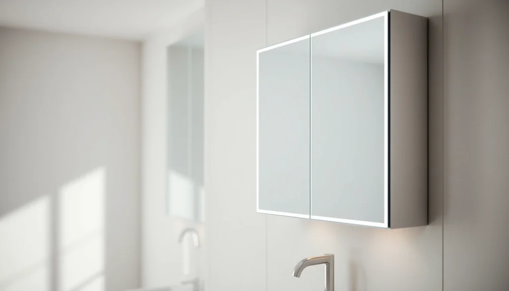 sonni Spiegelschrank mit modernem LED-Design und eleganter Oberfläche im Badezimmer