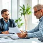 Understand key life insurance options with a professional advisor in a bright office.