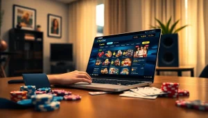 Experience online gaming innovation at fly88.deal with a modern gaming setup and casino elements.