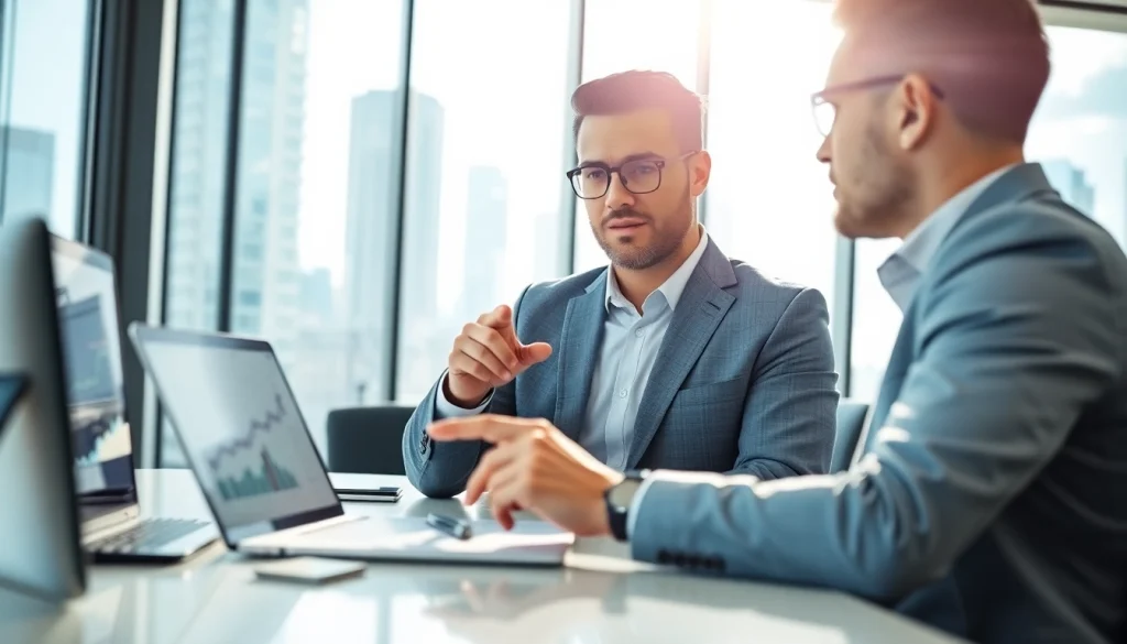 카드현금화에 대한 전략을 논의하는 전문 금융 컨설턴트의 모습