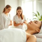 Experience the rejuvenating RejuvaGlow Facial treatment in a serene spa setting.