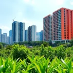 Highlighting the vibrant tampines ec site with modern design in beautiful surroundings.