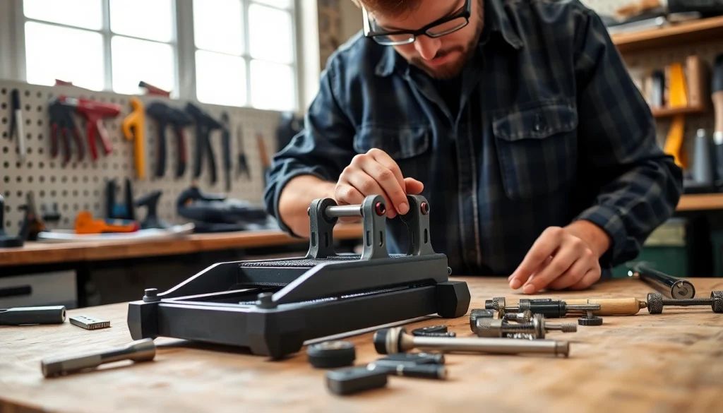 Assembling a pf940v2 jig​ with precision in a bright workshop.