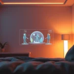 Engaging AI interactions depicting ai sex in a warm, intimate setting.