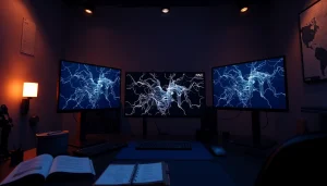 NSFW AI workspace showcasing immersive technology and creativity