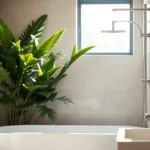 Enhance your space with sunny shower usa inc’s modern bathroom design featuring elegant fixtures.