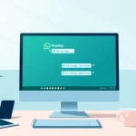 在快连官网上展示发送信息和语音功能的 WhatsApp Web 界面