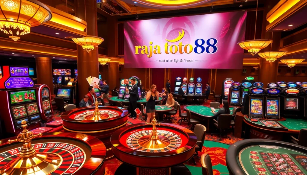 Engage in thrilling casino action at raja toto88 with vibrant tables and lively players.