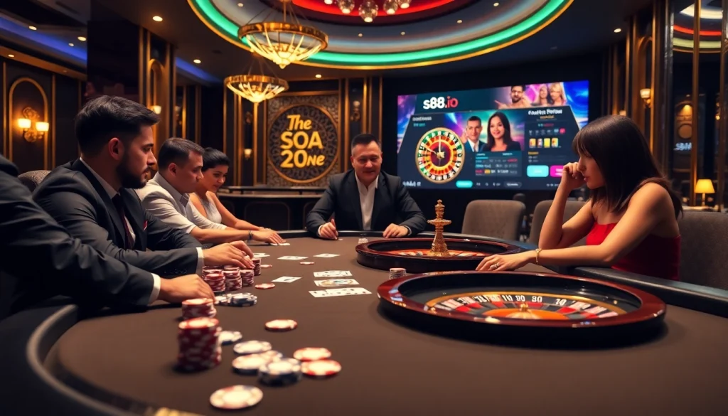 Experience the thrill of high-stakes gambling at s88a.io with luxurious casino elements.